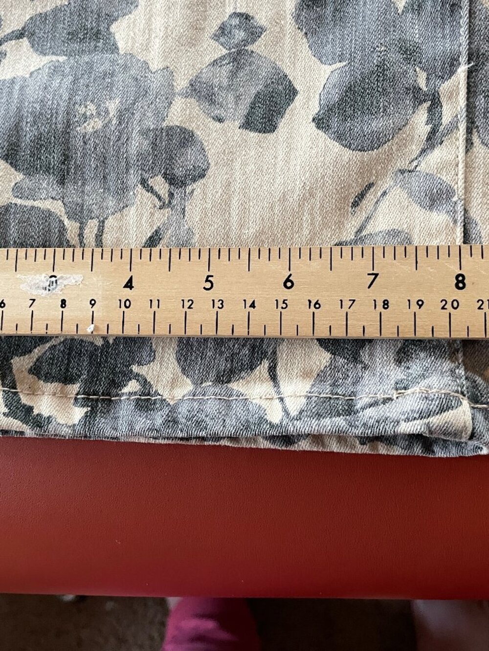 Chico's Stretch Denim Pants w/ Floral Print size 20/22 (Chico's 4) So Slimming - Picture 10 of 16